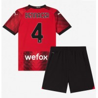 Dětský fotbalový dres AC Milan Ismael Bennacer #4 2023-24 Domácí Krátký Rukáv (+ trenýrky)